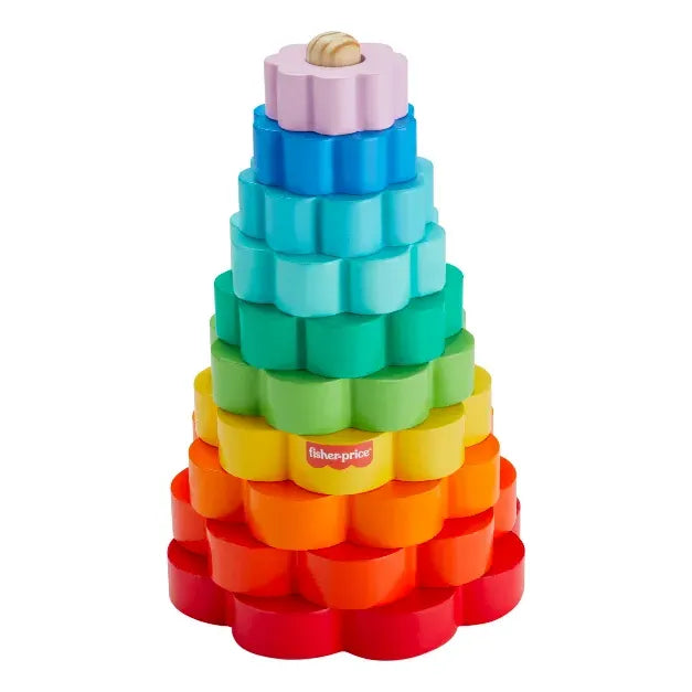 Juguete Educativo Aros Apilables Madera Fisher-price 10 Pzs Multicolor