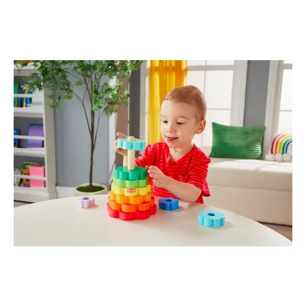 Juguete Educativo Aros Apilables Madera Fisher-price 10 Pzs Multicolor